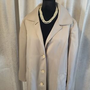 London Fog Maincoats Women Trench Coat, Jacket, Size 16R, Tan, Business Jacket